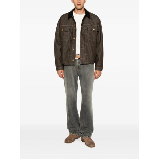 26FW 세븐포올맨카인드 데님 자켓 7TEM0H19 PLEATED JA 3TW BROWN - 7 FOR ALL MANKIND