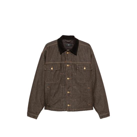 26FW 세븐포올맨카인드 데님 자켓 7TEM0H19 PLEATED JA 3TW BROWN
