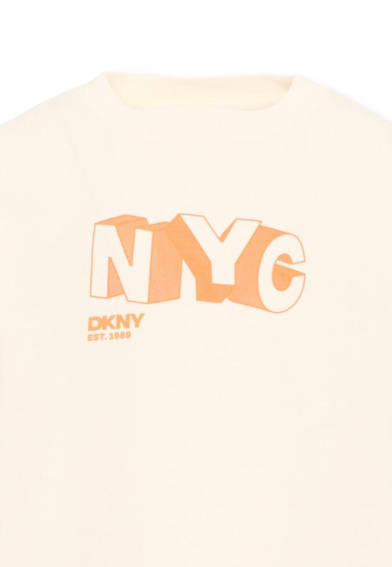 26SS [키즈] 디케이엔와이 티셔츠 D62542 519 IVORY - DKNY