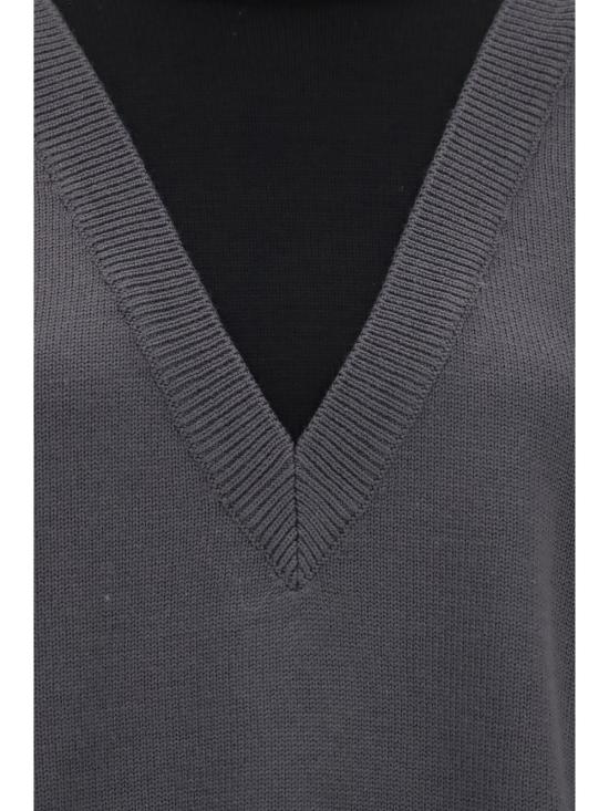 MM6 메종마르지엘라 터틀넥 Mm6 메종 마르지엘라 투톤 하이넥  블랙 다크 그레이 - MM6 MAISON MARGIELA