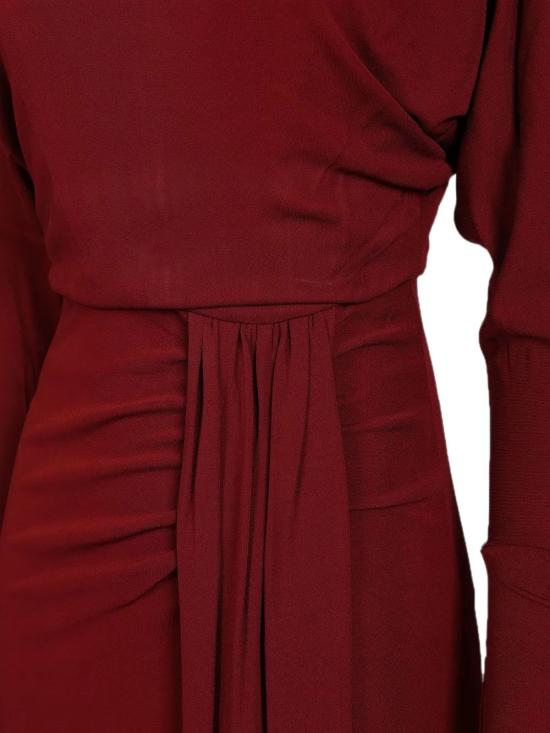 26FW 막스마라 스튜디오 롱 원피스 GOCCE MST002 Bordeaux - MAX MARA STUDIO