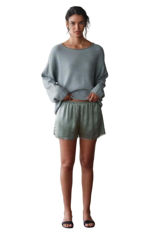  도니 숏팬츠 . 실크 레이스 탭 쇼트 딜