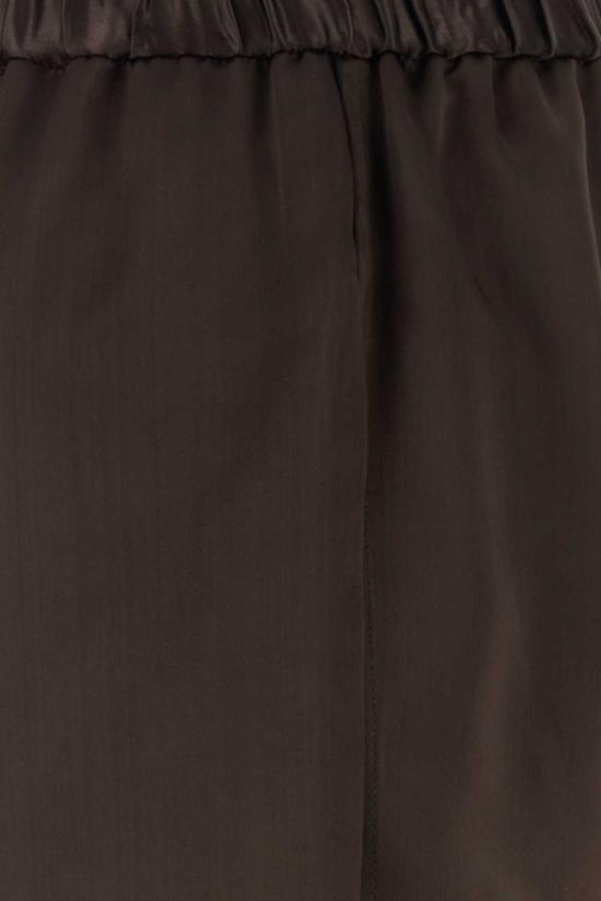  살바토레 페라가모 스트레이트 팬츠 페라가모 새틴 팔라초 팬츠 다크 브라운 - SALVATORE FERRAGAMO