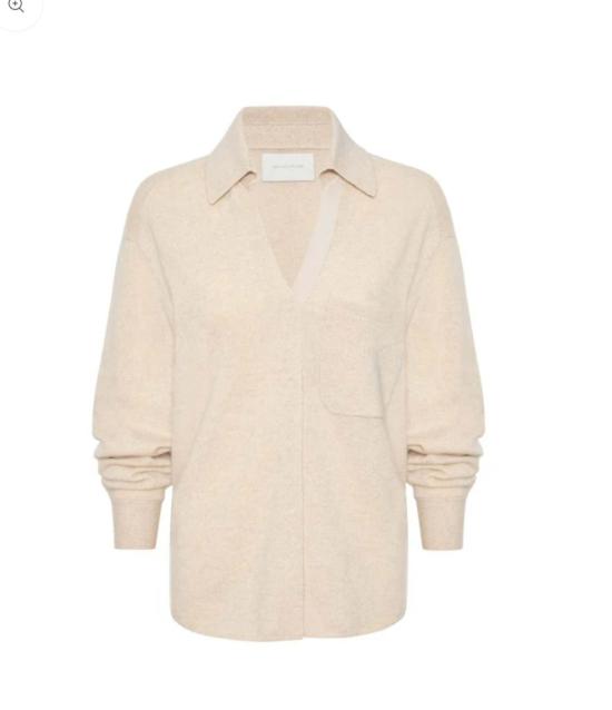  브로슈 워커 탑 Brochu Walker Everyday Cashmere Shirt Bisque Melange