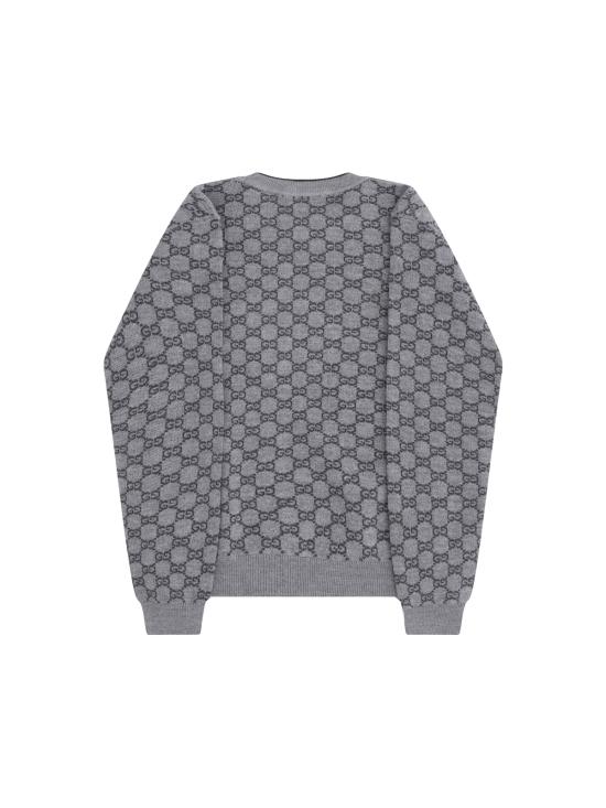  [키즈] 구찌 풀오버 키즈 울 스웨터 오비스 아리에스 미디엄 그레이/다크 그레이 - GUCCI