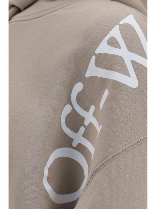  오프화이트 긴팔 티셔츠 버티컬 북키쉬 스케이트 후디 스트링 - OFF WHITE