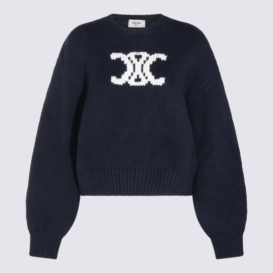 26FW 셀린느 루즈 스웨트셔츠 RY0ZX3T27 07MW NAVY WHITE - CELINE