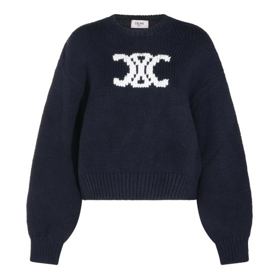 26FW 셀린느 루즈 스웨트셔츠 RY0ZX3T27 07MW NAVY WHITE