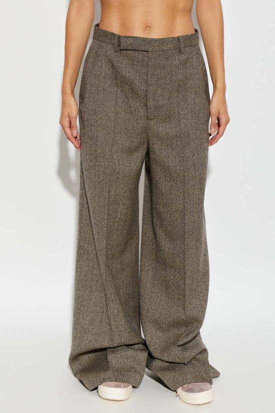  릭 오웬스 스트레이트 팬츠 라지 와이드 테일러드 팬츠 그레이 - RICK OWENS