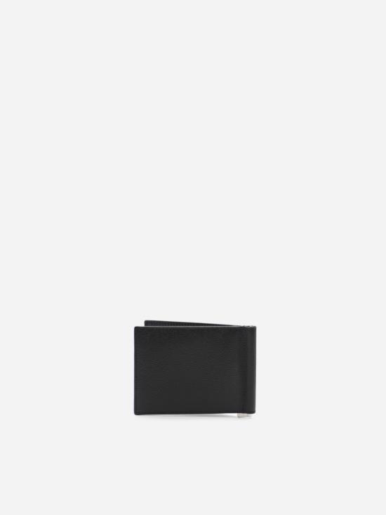 26SS 생로랑 그랑 드 뿌드르 엠보스드 레더 빌 클립 지갑 378005 BTY0N1000 Nero - SAINT LAURENT