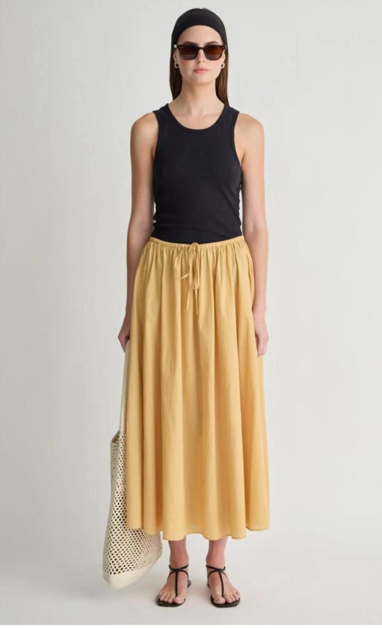  어피스 어파트 롱 스커트 Apiece Apart Hanne Tie Maxi Skirt Sun Butter