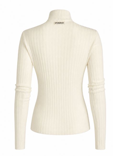 26FW 핑코 터틀넥 107834MUGGITO A2Z6Z06 Bianco - PINKO