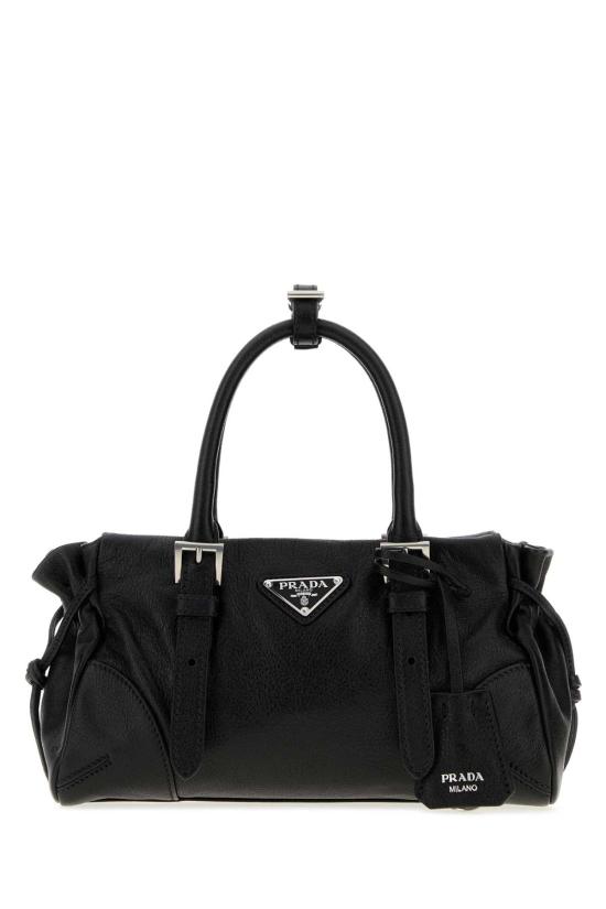 26FW 프라다 보니 스몰 레더 토트백 1BA499VOOM2ZQX F0002 Black