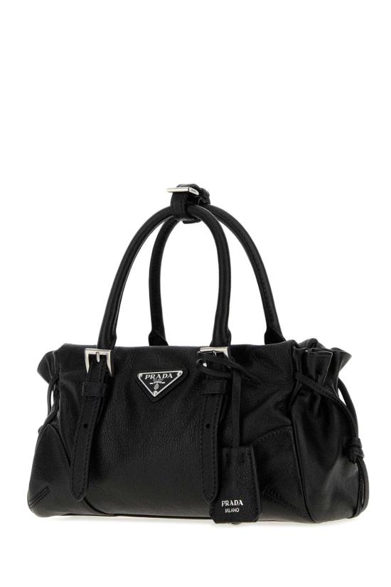 26FW 프라다 보니 스몰 레더 토트백 1BA499VOOM2ZQX F0002 Black - PRADA