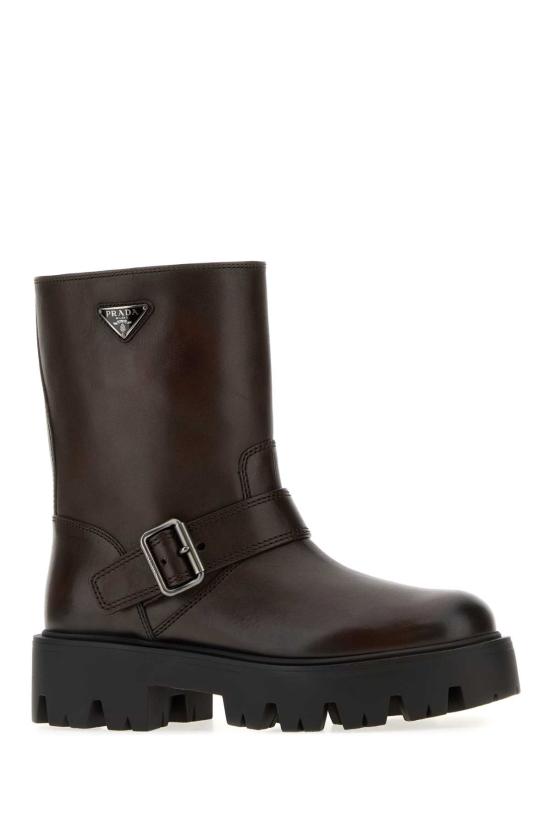 26FW 프라다 메탈 버클 레더 부츠 1U187OFBD503KDP F0562 Brown - PRADA