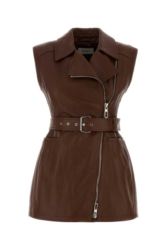 26FW 스포트막스 가죽 자켓 2622446031600 001 Brown