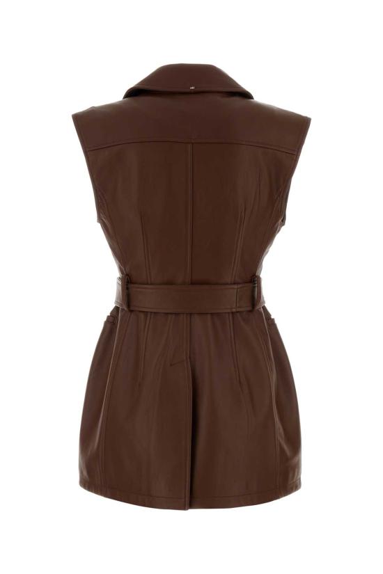 26FW 스포트막스 가죽 자켓 2622446031600 001 Brown - SPORTMAX