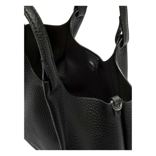  지아니 끼아리니 토트백 Gianni Chiarini Dua 가죽 호보백 블랙 - GIANNI CHIARINI