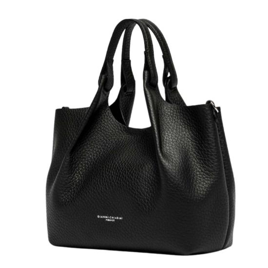  지아니 끼아리니 토트백 Gianni Chiarini Dua 가죽 호보백 블랙 - GIANNI CHIARINI