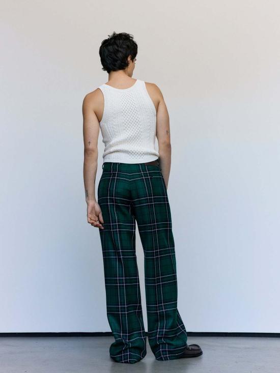  JW앤더슨 스트레이트 팬츠 JW 앤더슨 타탄 울 스트레이트 레그 팬츠 - JW ANDERSON