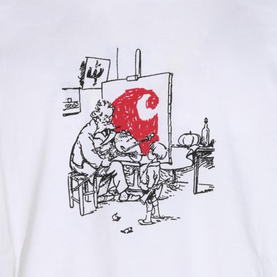 26FW 칼하트 WIP 반팔 티셔츠 I037248 02XX White - CARHARTT WIP