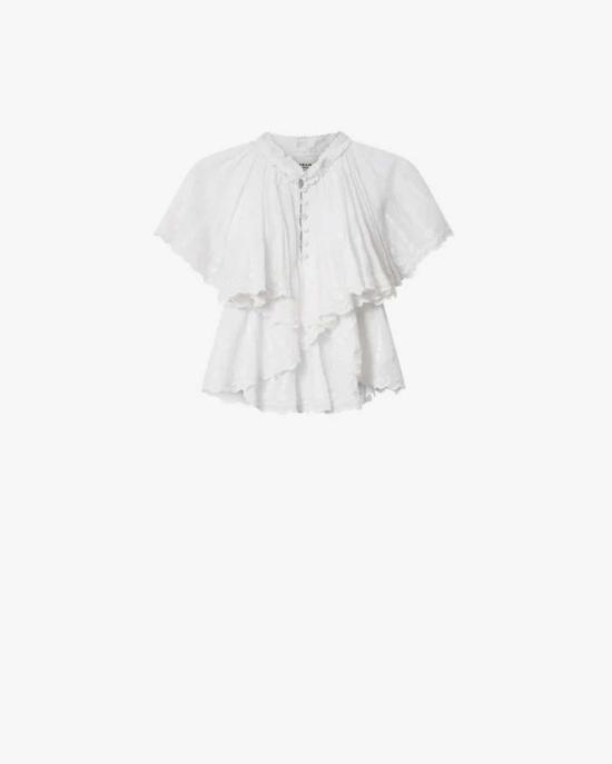  이자벨마랑 블라우스 이자벨 마랑 로나 탑 화이트 - ISABEL MARANT