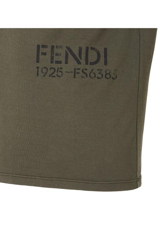 26FW 펜디 반팔 티셔츠 FY1370 B19QF0QQ4 GREEN - FENDI