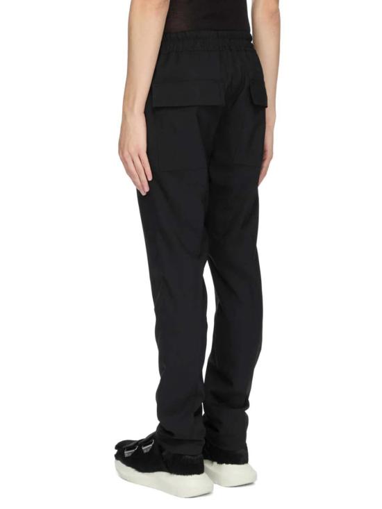  릭 오웬스 트레이닝/조거 팬츠 드로스트링 슬림 롱 팬츠 블랙 - RICK OWENS