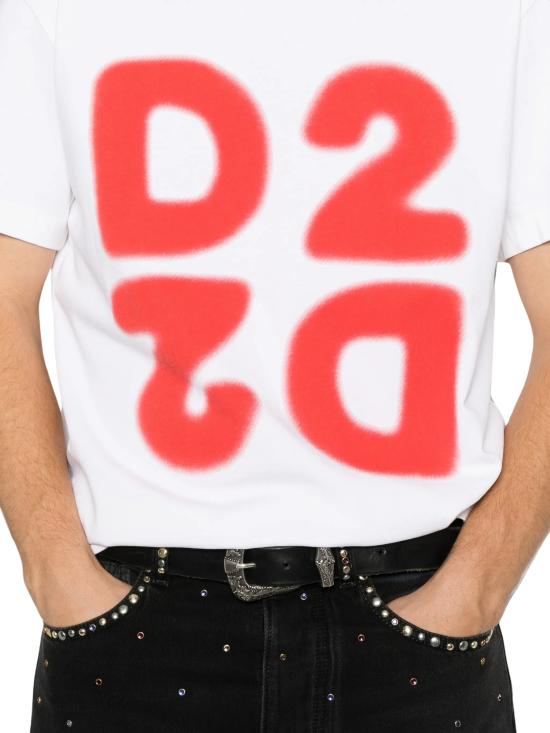 26FW 디스퀘어드2 반팔 티셔츠 S74GD1579 D20106100 WHITE - DSQUARED2