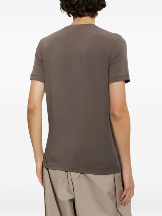 26FW 조르지오 아르마니 반팔 티셔츠 3GST52 SJP4ZU6199 BROWN - GIORGIO ARMANI