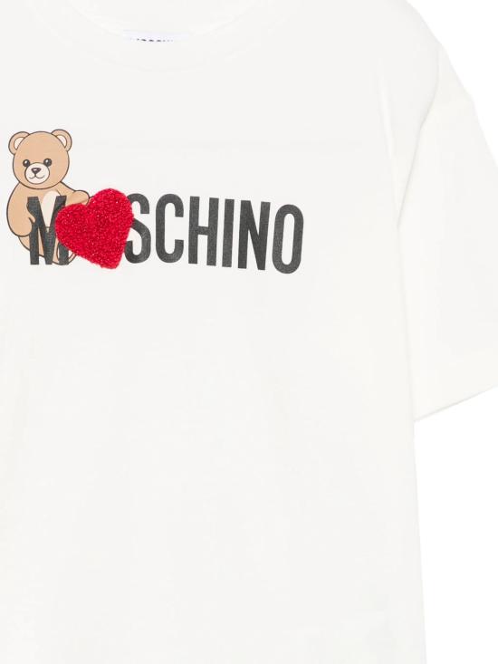 26FW [키즈] 모스키노 티셔츠 H1M060 LBA1110063 WHITE - MOSCHINO