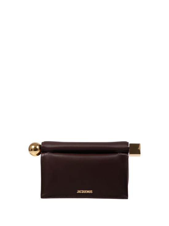 26FW 자크뮈스 론드 까레 클러치 BAW00356AC27L14 890 MIDNIGHT BROWN