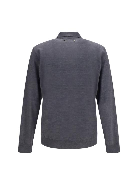 26FW 골든구스 메리노 울 롱 슬리브 폴로 셔츠 GMP01353P001041 60318 GREY - GOLDEN GOOSE
