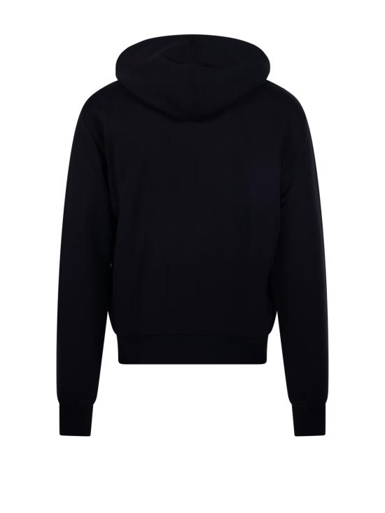 26FW 아미 스몰 하트 로고 코튼 후드 집업 HSW765 730 045 NOIR BLANC CREME - AMI