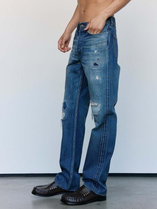  JW앤더슨 데님 팬츠 JW 앤더슨 다크 블루 데님 스트레이트 레그 진 - JW ANDERSON