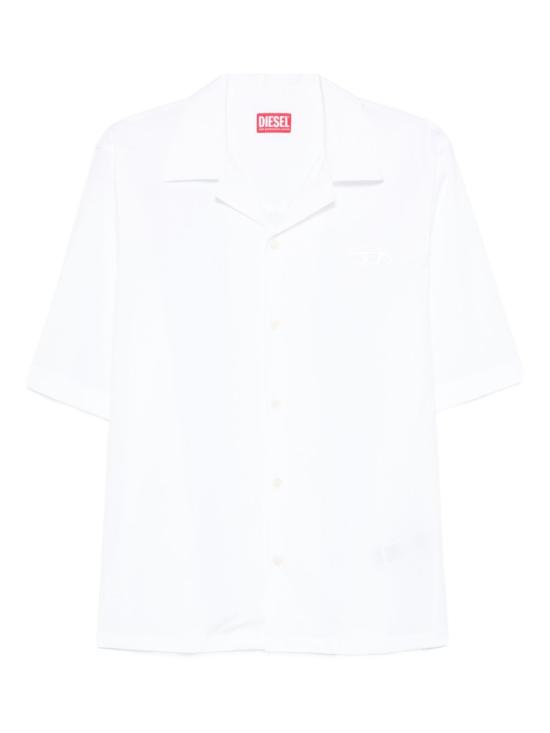 26FW 디젤 반팔 셔츠 A20473 0GSBH100 Bianco