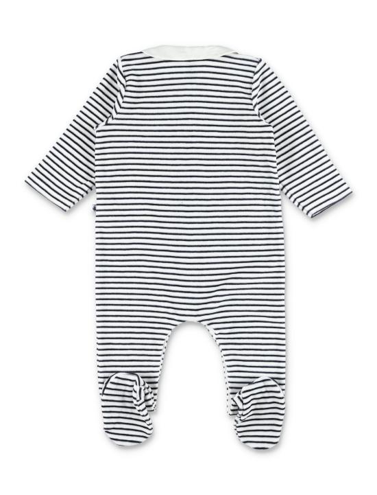 26FW [키즈] 쁘띠바또 점프수트 A0DR1 01 WHITE NAVY STRIPES - PETIT BATEAU