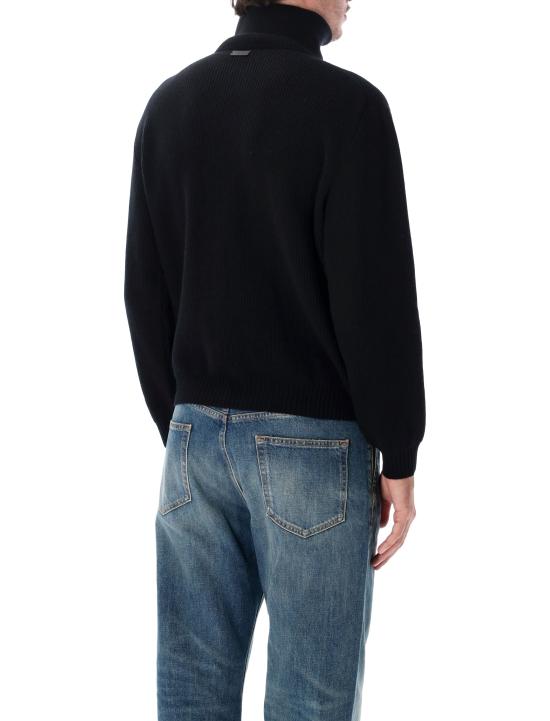 26FW 생로랑 스웨터 873709Y77LS 1000 Nero - SAINT LAURENT