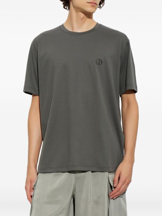 26FW 조르지오 아르마니 반팔 티셔츠 GM004657 TE18291U8092 Grey - GIORGIO ARMANI