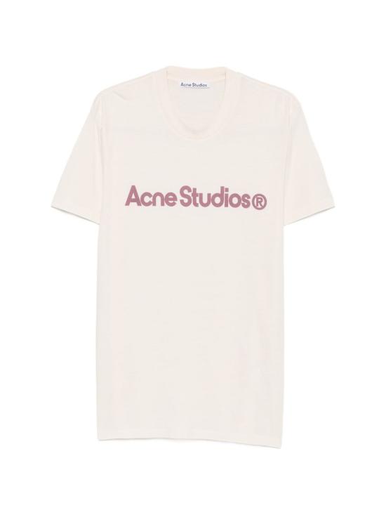 26FW 아크네 스튜디오 로고 그래픽 반팔 티셔츠 CL0489 418 Pale pink