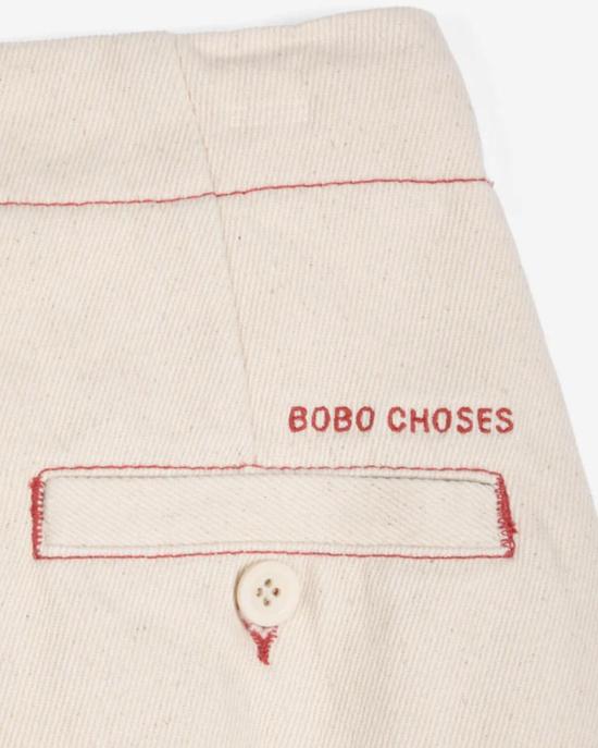  보보쇼즈 스트레이트 팬츠 보보 초세스 에크루 트윌 플리츠 배럴 - BOBO CHOSES