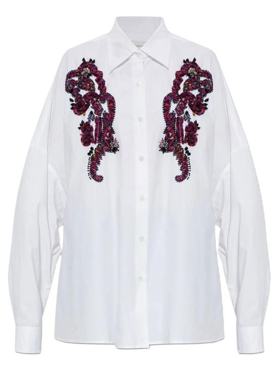 26FW 드리스 반 노튼 블라우스 01307144433 001 WHITE
