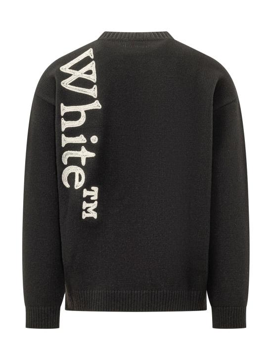 26FW 오프화이트 스웨터 44MHE213F26K00 1001 BLACK - OFF WHITE