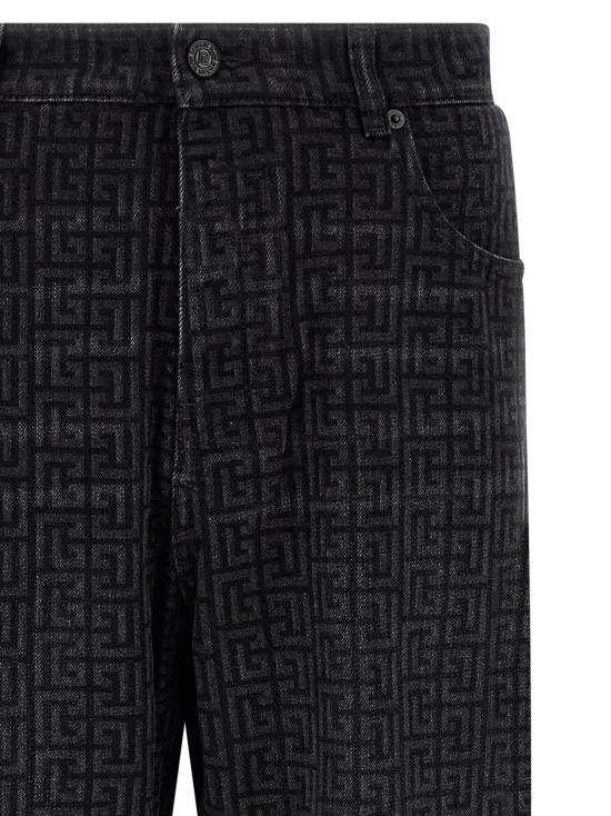26FW 발망 데님 팬츠 HH1ML138DG40ELR Black - BALMAIN