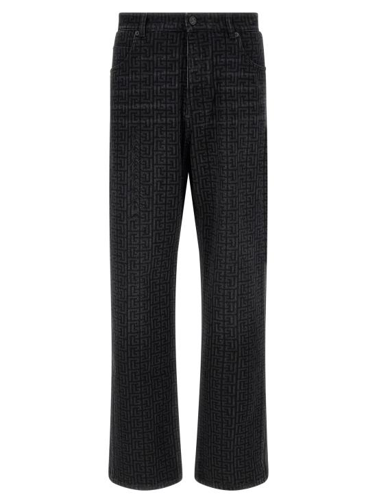 26FW 발망 데님 팬츠 HH1ML138DG40ELR Black
