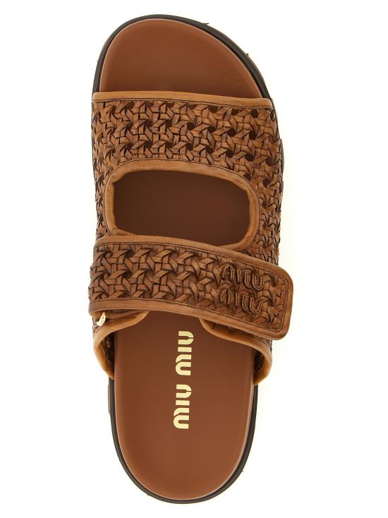 26SS 미우미우 샌들 5XX679F0103ZN7F0046 Brown - MIU MIU
