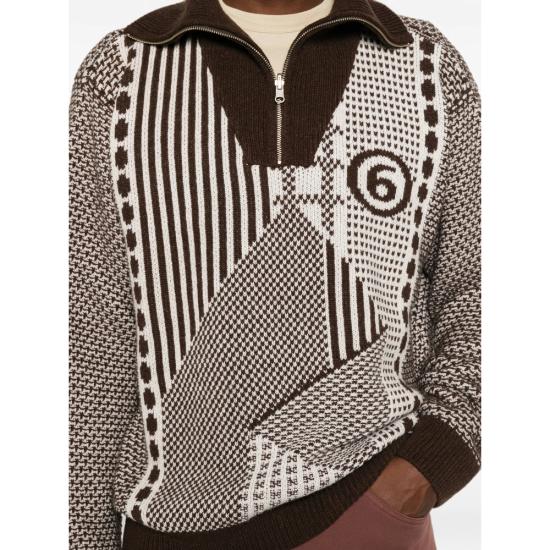 26FW MM6 메종마르지엘라 니트웨어 M13354 SH2GL0015 001J BROWN - MM6 MAISON MARGIELA