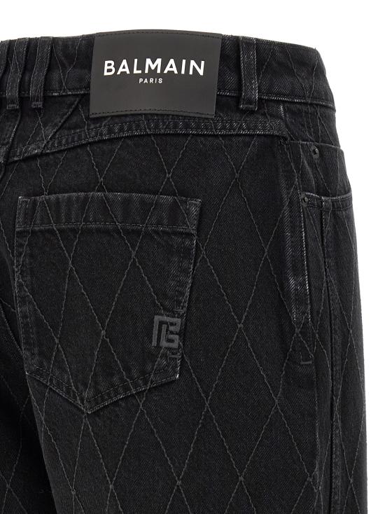 26FW 발망 데님 팬츠 HF1MI052DG130PC Black - BALMAIN