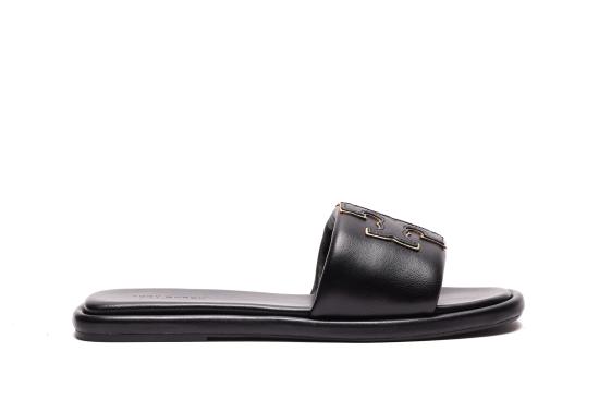 26FW 토리버치 더블 T 스포츠 슬라이드 79985 013 Black