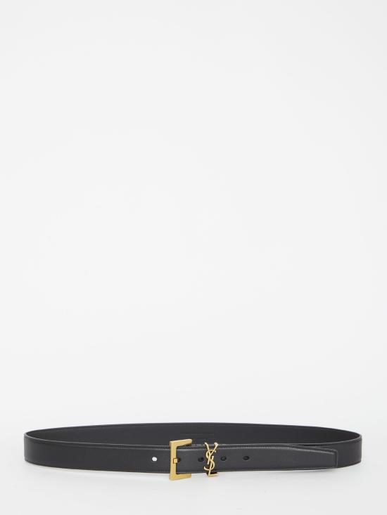 26FW 생로랑 레귤러 벨트 634437 BLACK